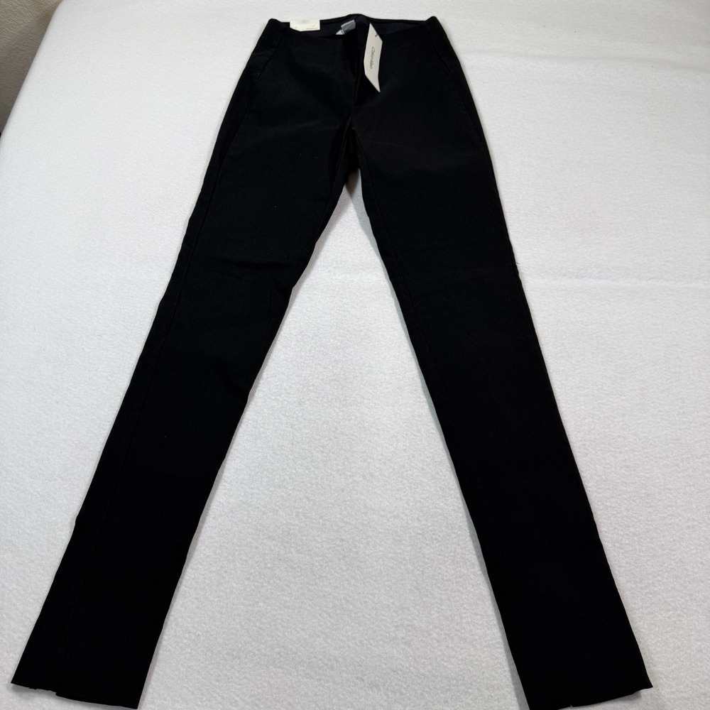 Calvin Klein Pants Women XS Black Skinny Stretch Mid Rise Pull-On Casual Sleek - Picture 4 of 9